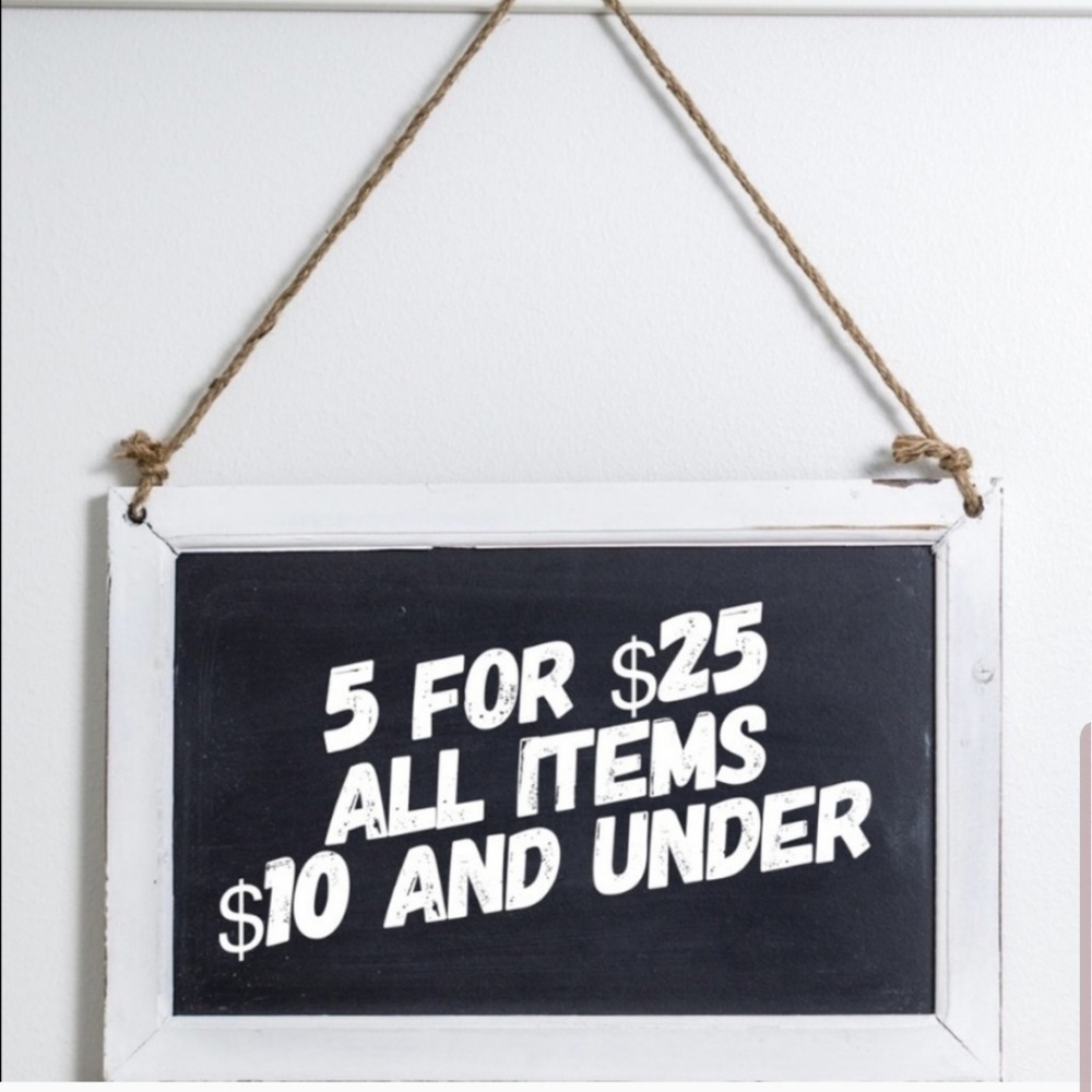 Bundle 5 items priced $10 and under.